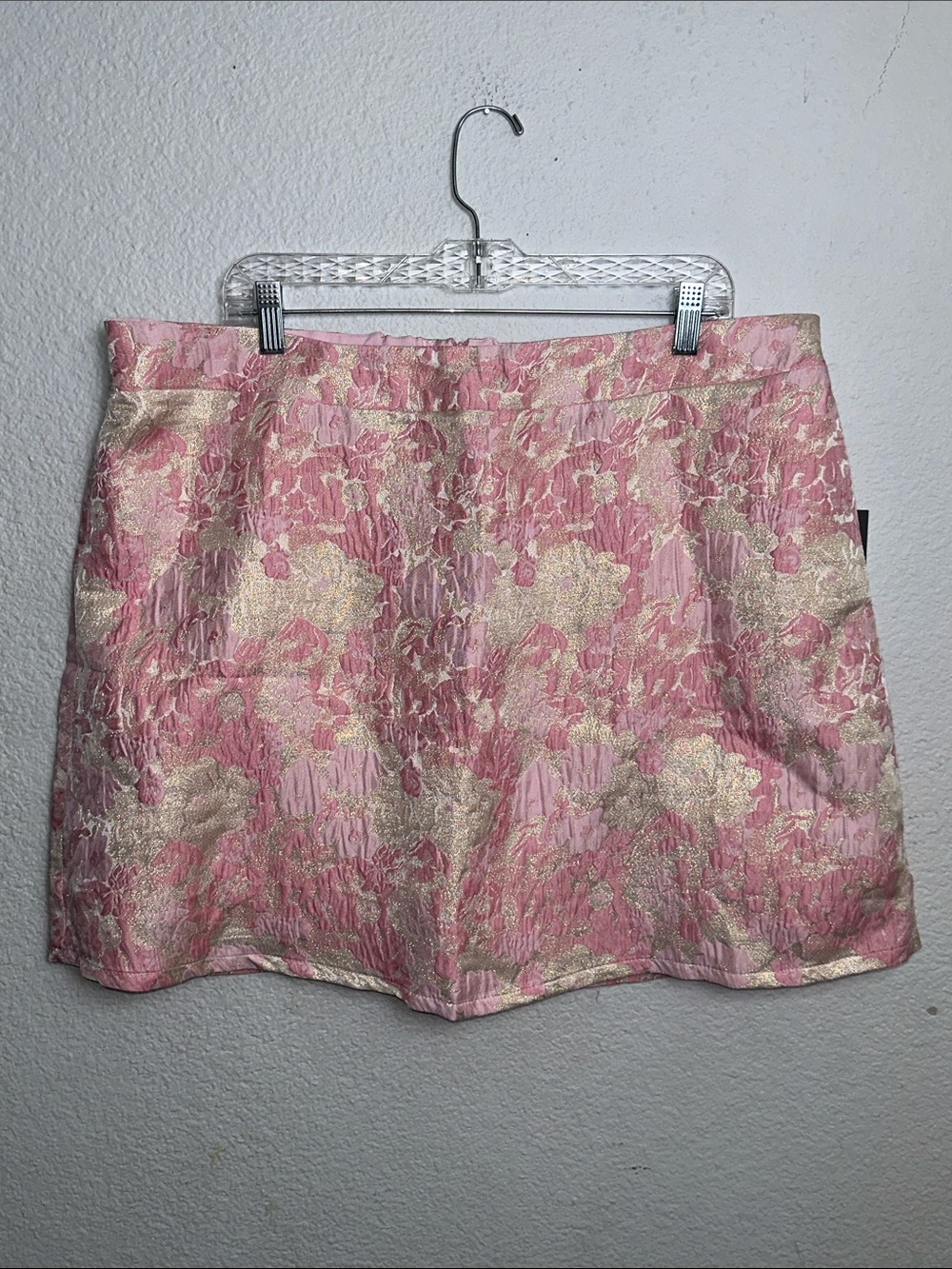 Eloquii Pink Jacquard Mini Skirt Size 16 Festival Concert Party Feminine